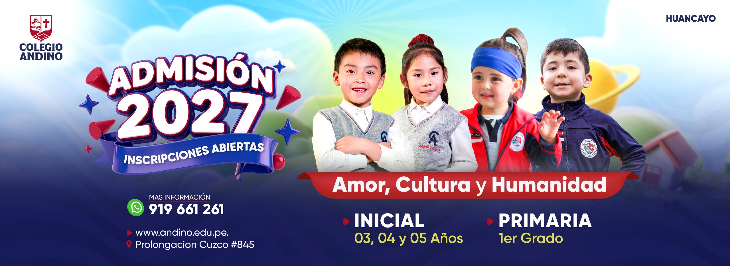 Proceso de Admisión 2027 - Colegio Andino