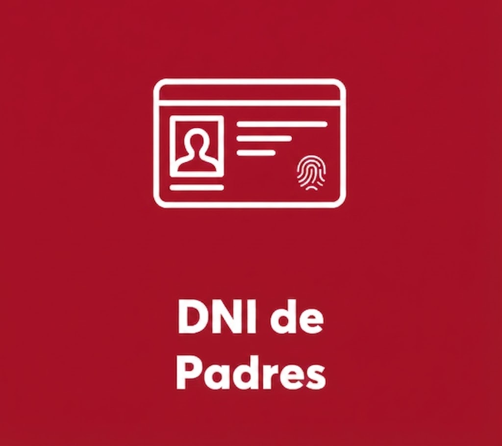 DNI de los padres o apoderados